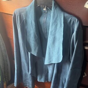 Kate & Mallory Teal Open-Front Blazer